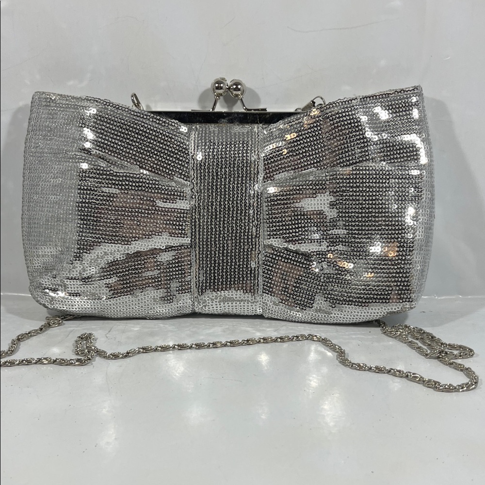Silver Evening Clutch Bag